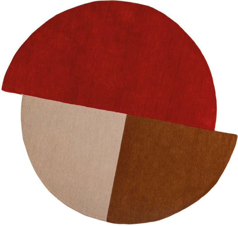 Flair Rugs Vloerkleed Mia Segment Cirkel Wol
