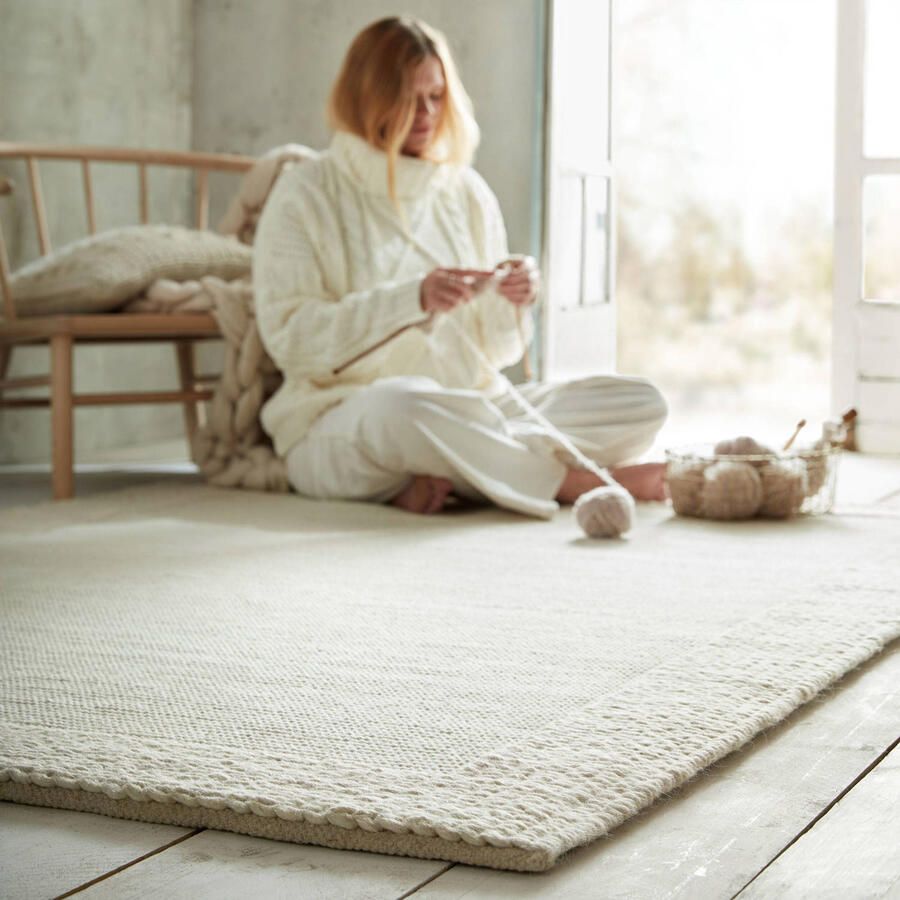 Flair Rugs Vloerkleed Rue Plait Neutraal Vloerkleed Wol