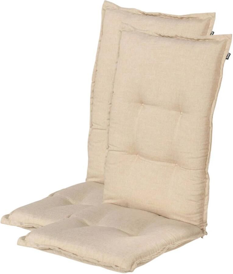 Hartman tuinkussen hoge rug Bahama Beige (123x50x10 cm) (set van 2)