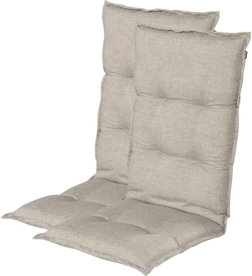 Hartman tuinkussen hoge rug Bahama Silver (123x50x10 cm) (set van 2)