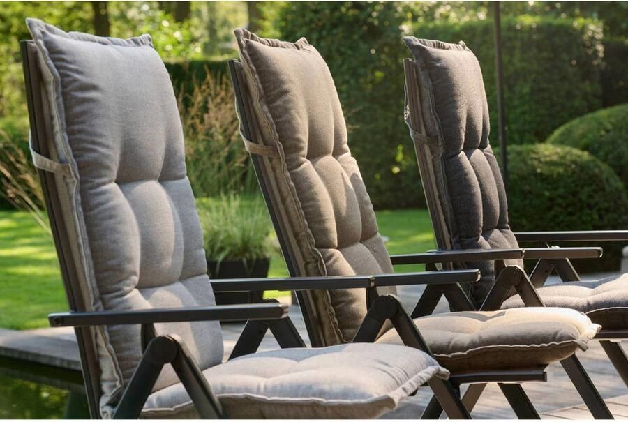 Hartman tuinkussen hoge rug Bahama Silver (123x50x10 cm) (set van 2) - Foto 2