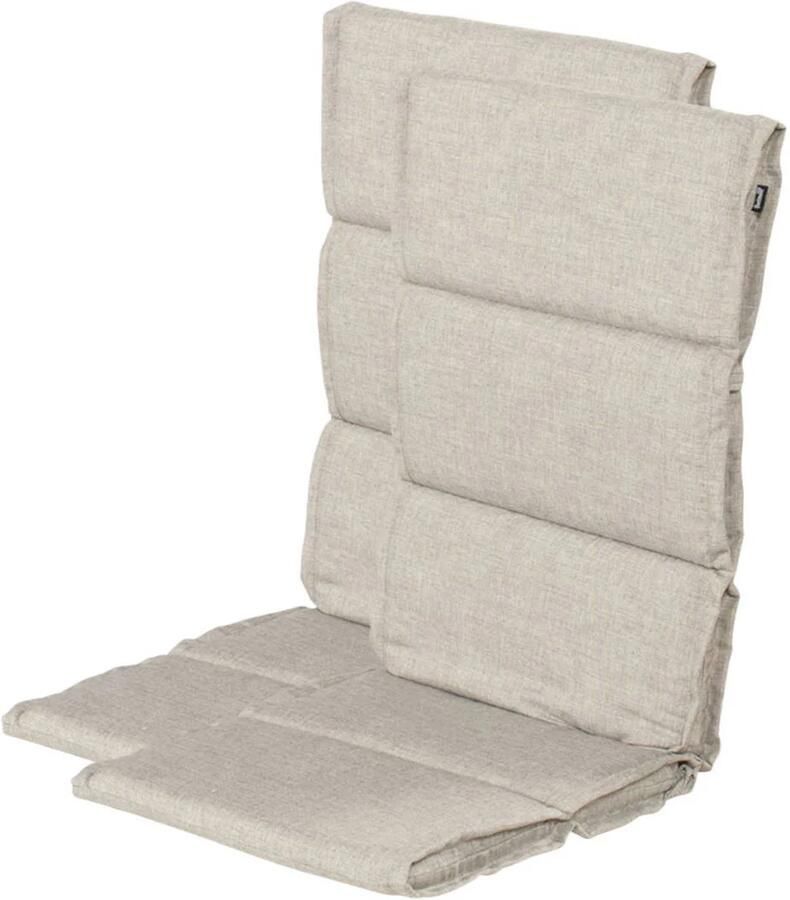 Hartman tuinkussen hoge rug Bahama Silver (123x50x5 cm) (set van 2)