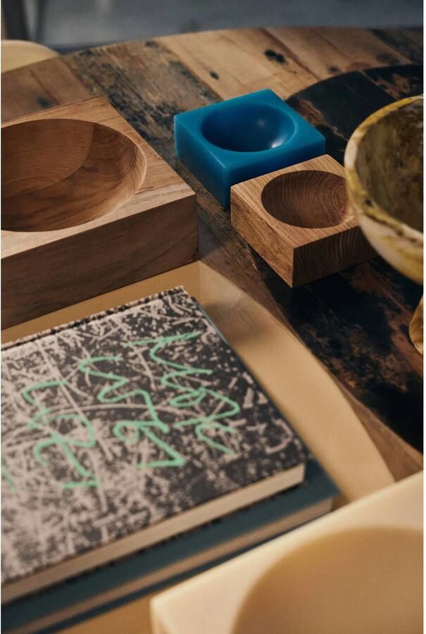 HKLIVING schaal decoratie blauw - Foto 2