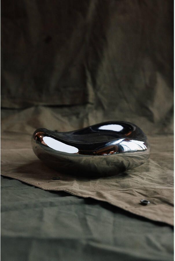 HKLIVING Gleam Glass Schaaltje Chrome - Foto 2