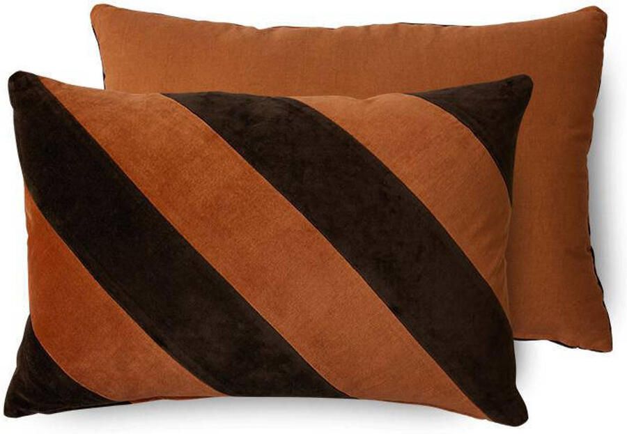 HKliving Striped Velvet Sierkussen 40 x 60 cm September - Foto 2