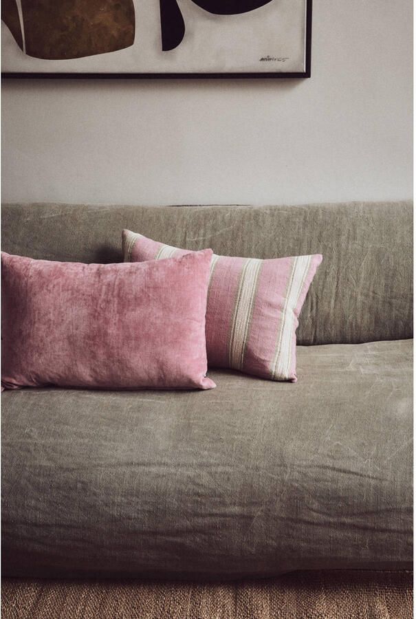 HKLIVING Velvet Sierkussen 40 x 60 cm Rose