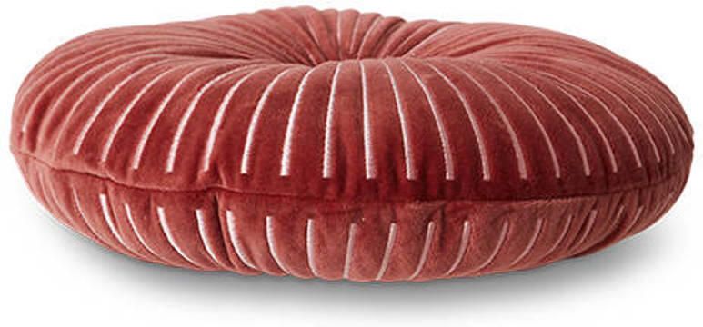 HKLIVING Round Ripple Sierkussen Ø 35 cm Burgundy - Foto 2