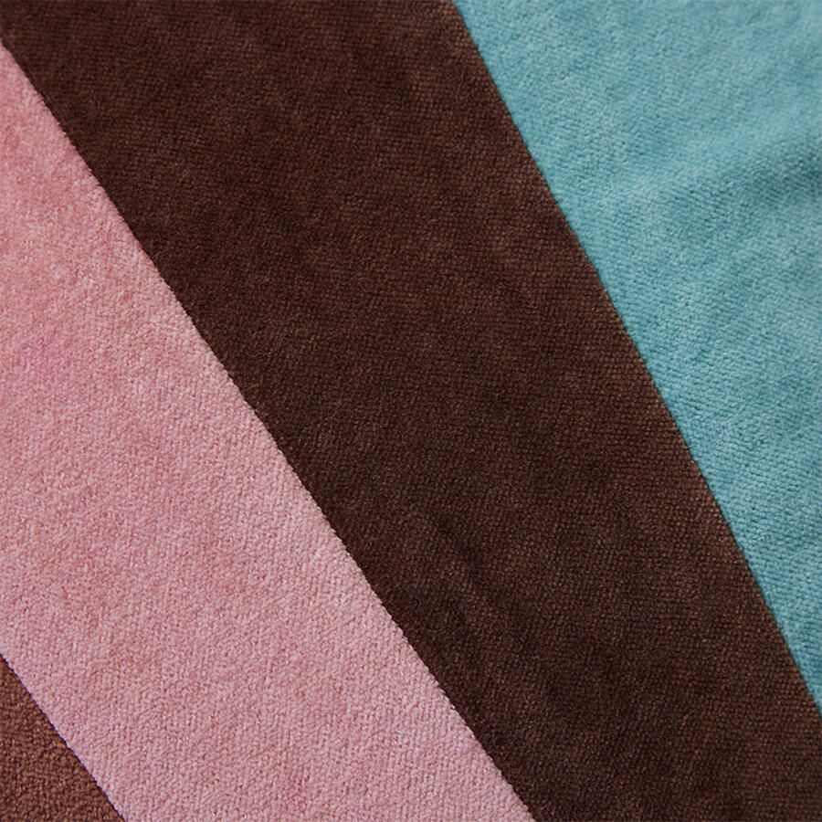 HKLIVING Striped Velvet Sierkussen 45 x 45 cm Eventide