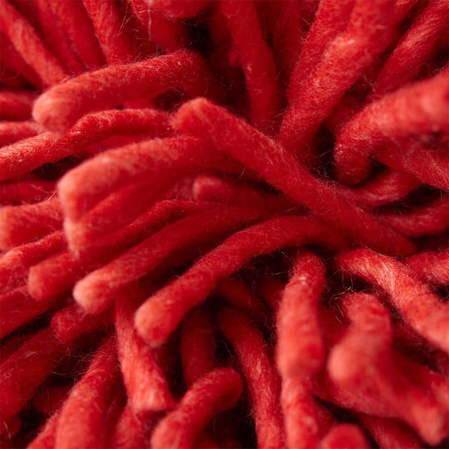 HKLIVING Rugged Woolen Sierkussen 50 x 50 cm Cherry Red