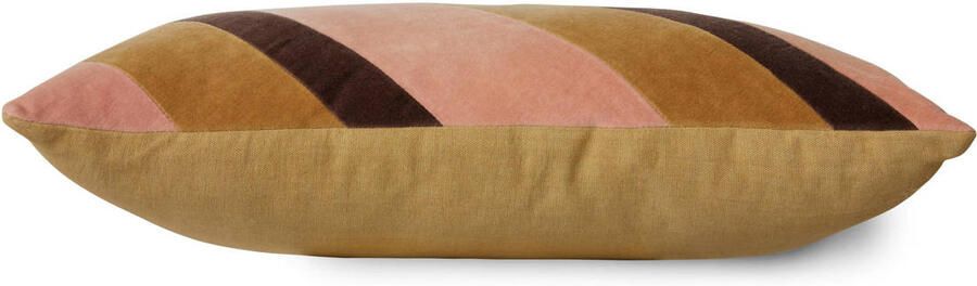 HKliving Striped Velvet Sierkussen 30 x 50 cm Sunkissed