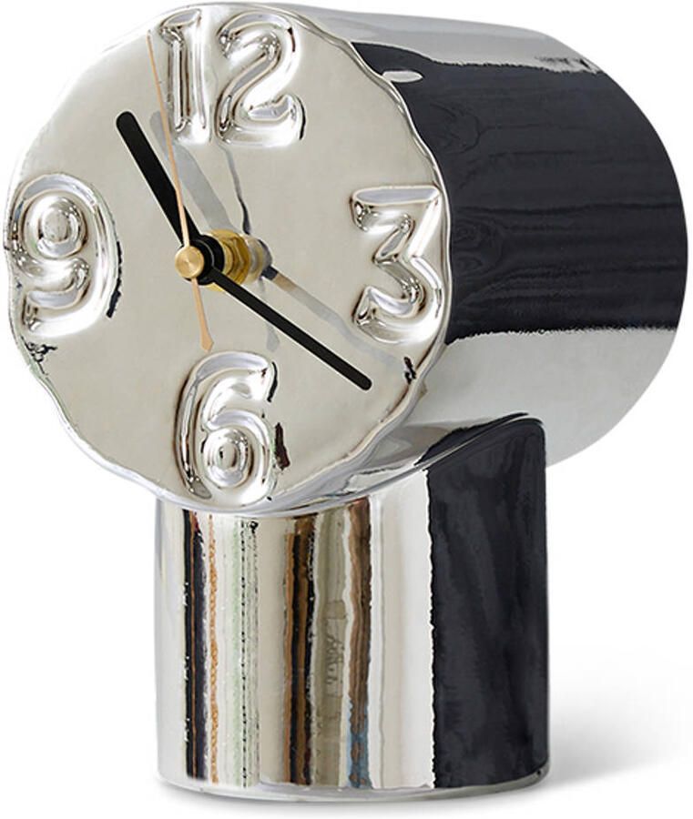 HKLIVING Retro Ceramics Tafelklok Chrome