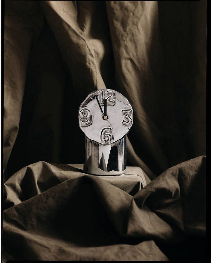 HKLIVING Retro Ceramics Tafelklok Chrome - Foto 2