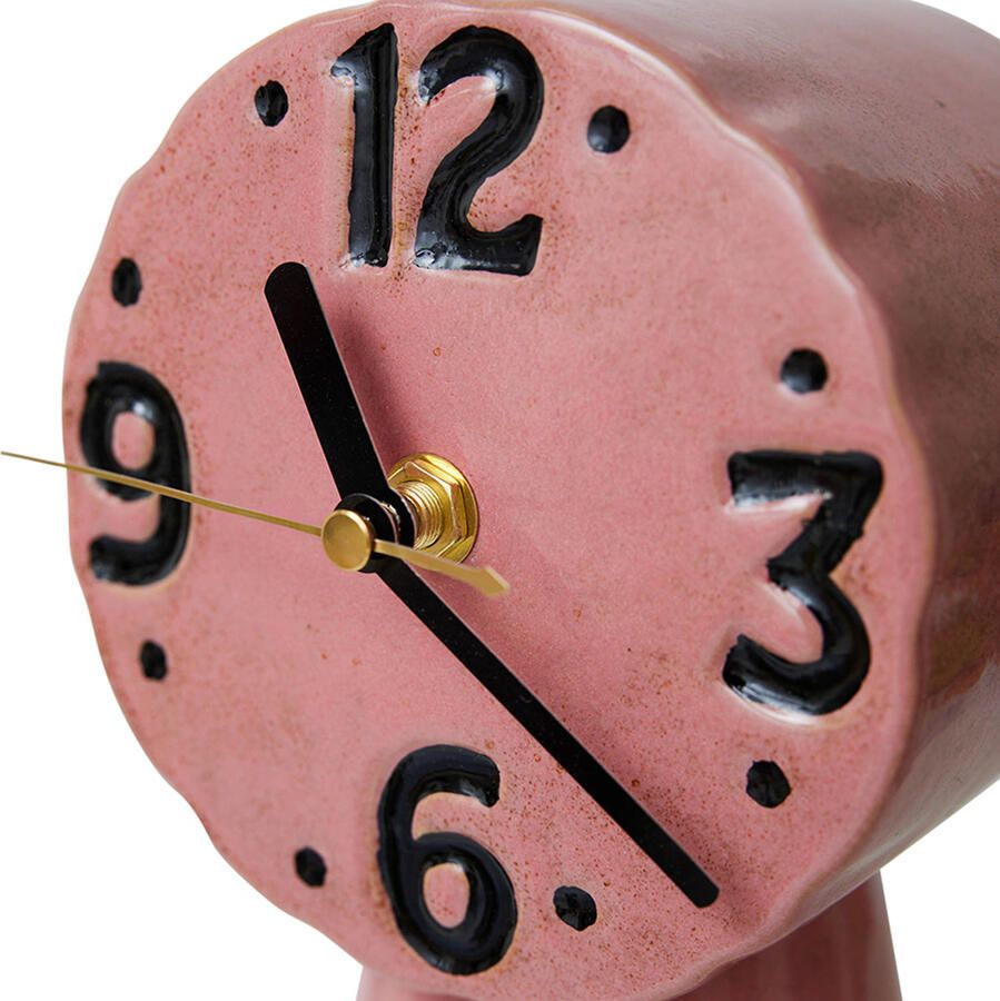 HKLIVING Retro Ceramics Tafelklok Pink - Foto 3