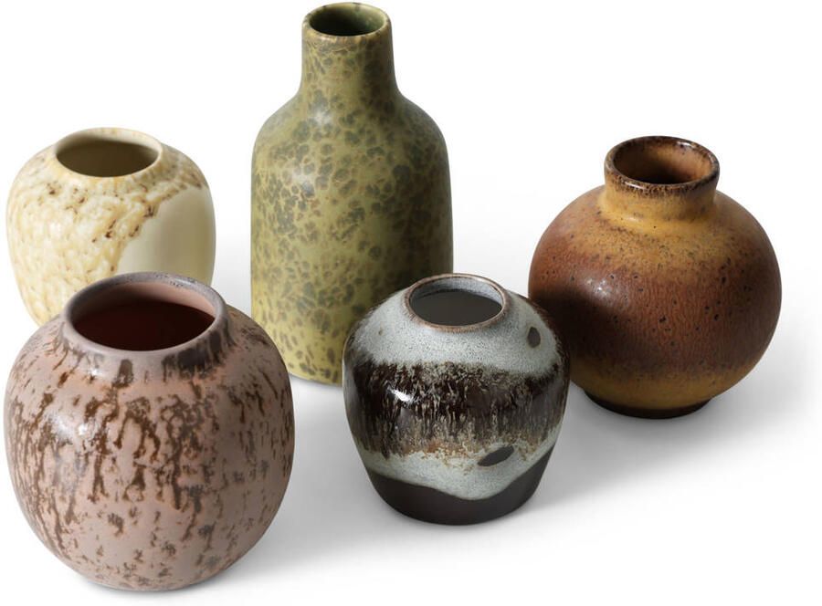 HKLIVING 70&apos;s Ceramics Vaas Set van 5 Pursuit - Foto 2