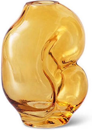 HKLIVING Gleam Glass Vaas Small Amber