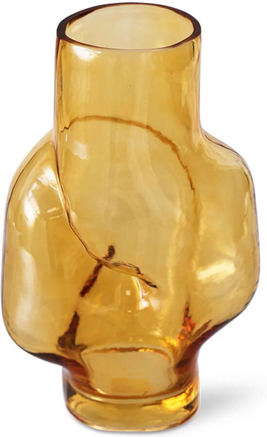 HKLIVING Gleam Glass Vaas High Amber - Foto 2