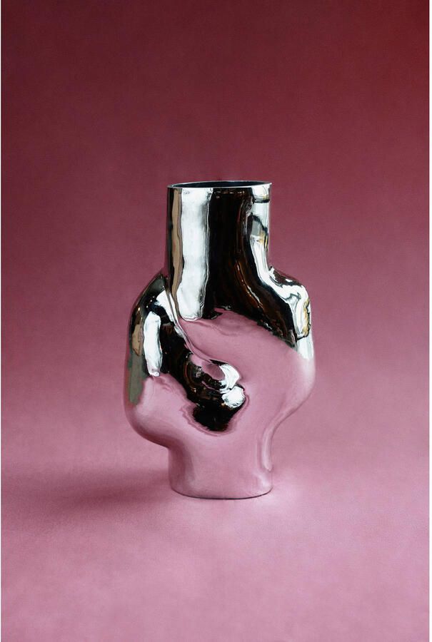 HKLIVING Gleam Glass Vaas High Chrome