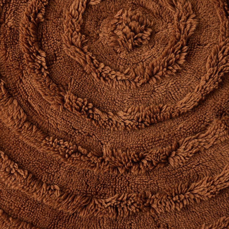 HKliving Round Woolen Vloerkleed Ø 150 cm Mahogany