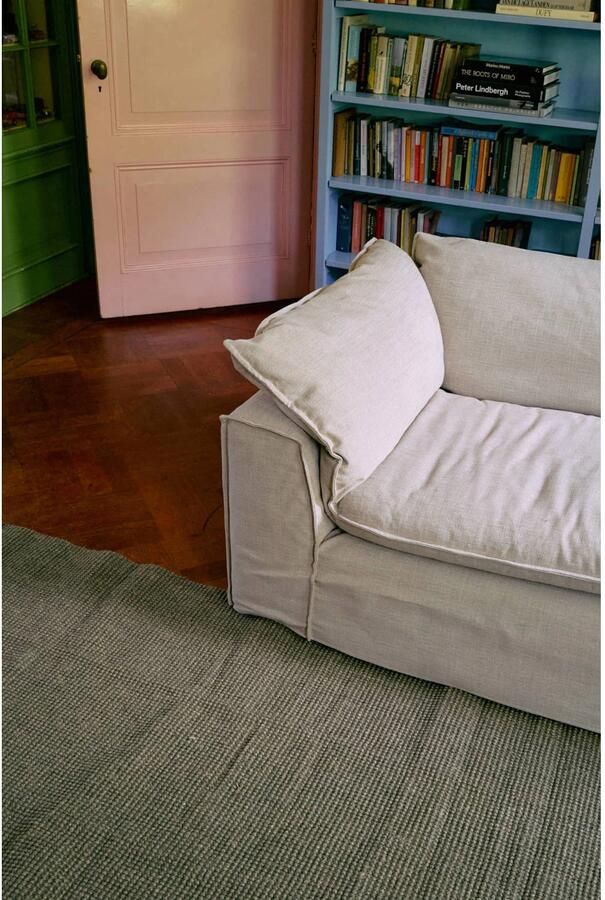 HKLIVING vloerkleed jute groen(240x150 cm) - Foto 3