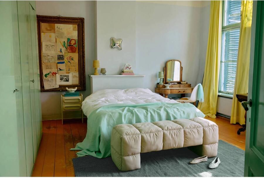 HKLIVING vloerkleed jute petrol (340x240 cm) - Foto 2