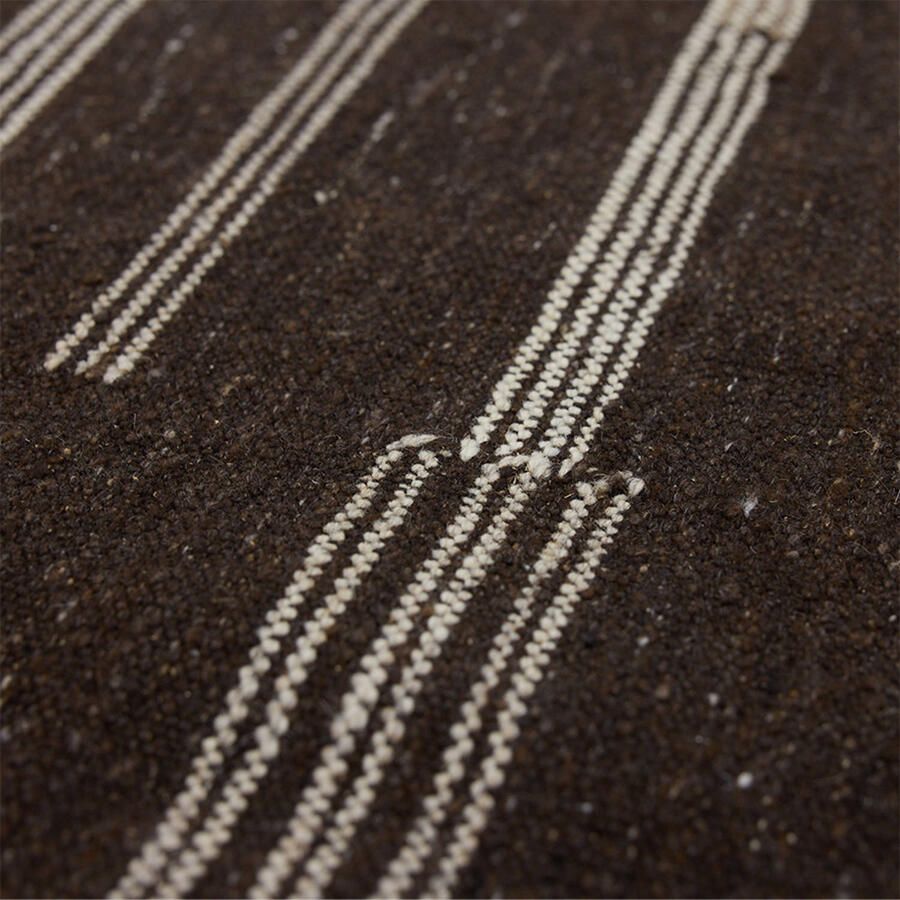 HKLIVING Striped Woolen Kelim Vloerkleed 150 x 240 cm Bruin