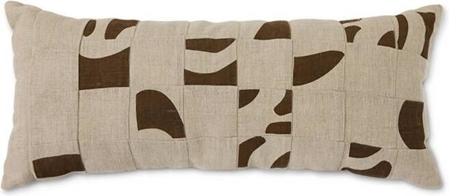 HKLIVING Natural Sierkussen 30 x 70 cm Patched
