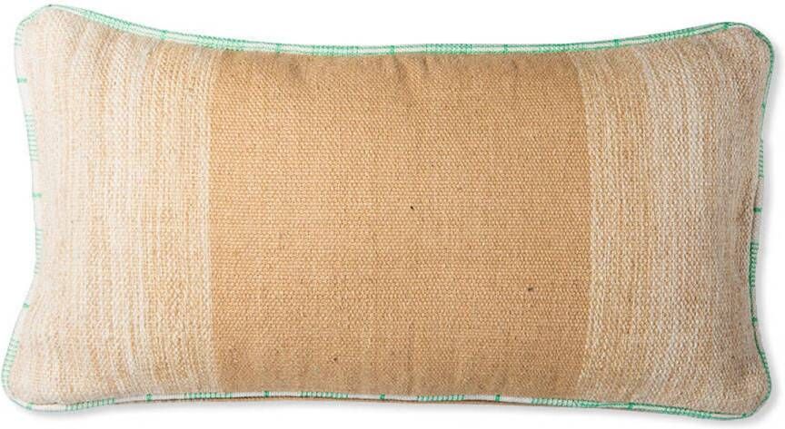 HKliving Hand Woven Wool Sierkussen camel