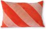 HKliving Striped Velvet Sierkussen 40 x 60 cm Rood Roze - Thumbnail 1