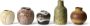 HKLIVING 70&apos;s Ceramics Vaas Set van 5 Pursuit - Thumbnail 1