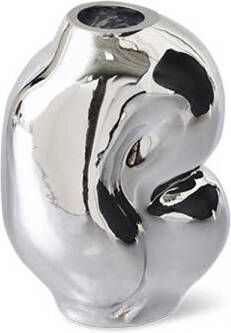 HKLIVING Gleam Glass Vaas Small Chrome