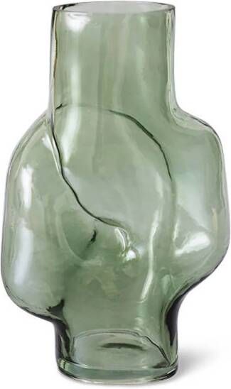 HKLIVING Gleam Glass Vaas High Olive