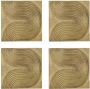 House Doctor wanddecoratie List (set van 4) (20x20 cm) - Thumbnail 1