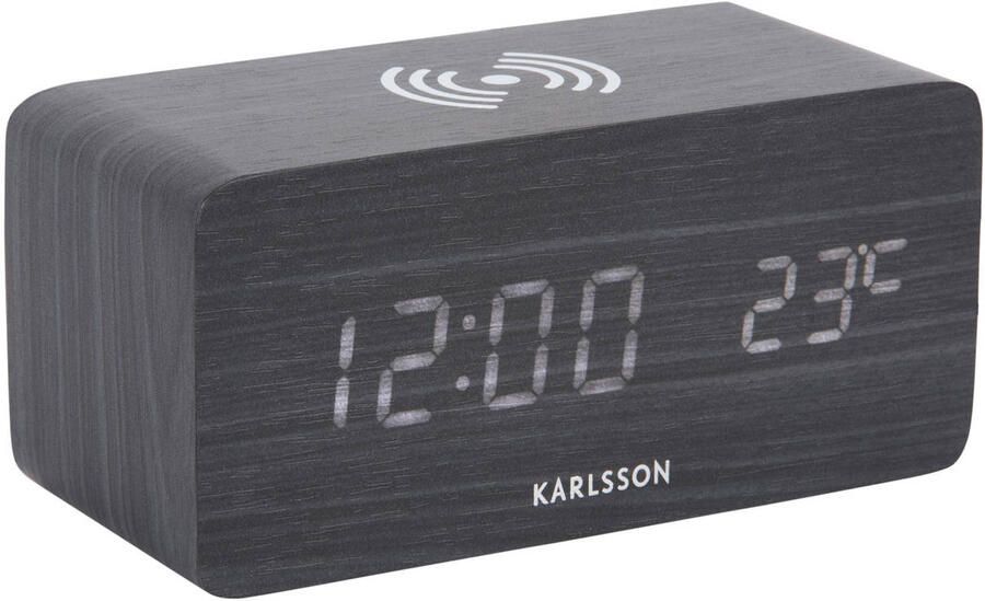 Karlsson digitale wekker Block met telefoonlader LED - Foto 2
