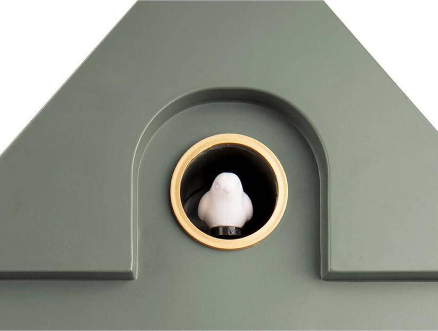 Karlsson wandklok Modern Cuckoo 41 x 21 5 cm staal groen