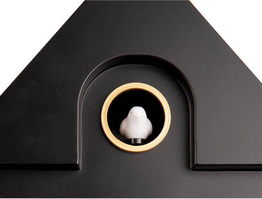 Karlsson wandklok Modern Cuckoo 41 x 21 5 cm staal zwart