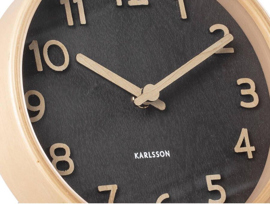 Karlsson Table clock Pure wood grain black - Foto 2