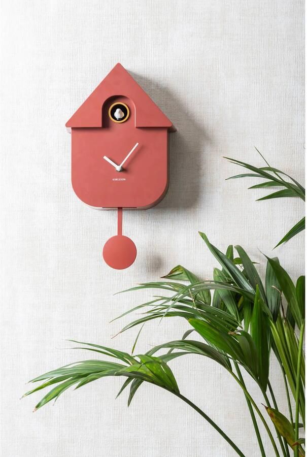 Present time Karlsson Wandklok Modern Cuckoo Groen 8 5x21 5x41cm - Foto 3