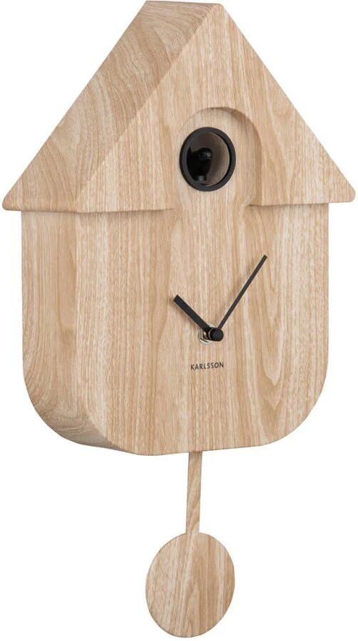 Present time Karlsson Wandklok Modern Cuckoo Naturel 8 5x21 5x41cm - Foto 2