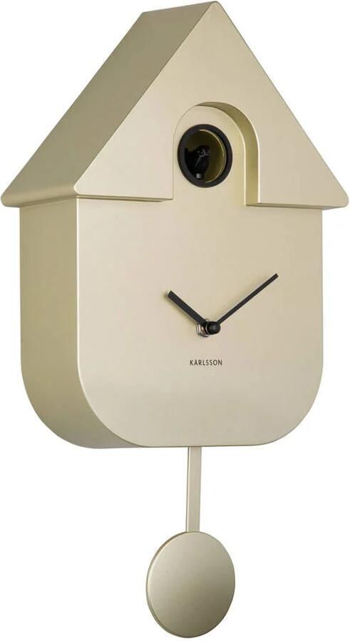 Karlsson Wall Clock Modern Cuckoo Metallic