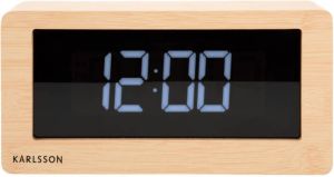 Karlsson Table clock Boxed LED light wood veneer