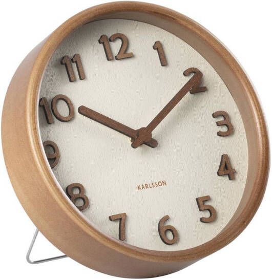 Karlsson Table clock Pure wood grain ivory