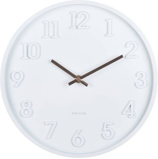 Karlsson Wandklok Calma Mat wit 3.8x30x30cm