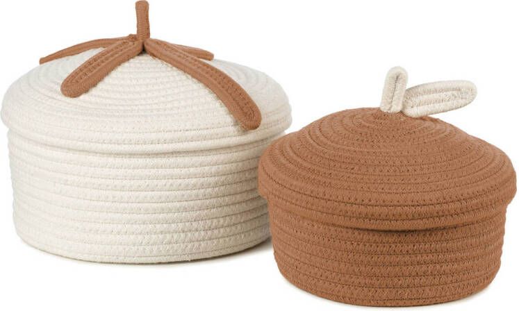 Kidsdepot 2-delige Mandenset Bowie katoentouw natuurlijk