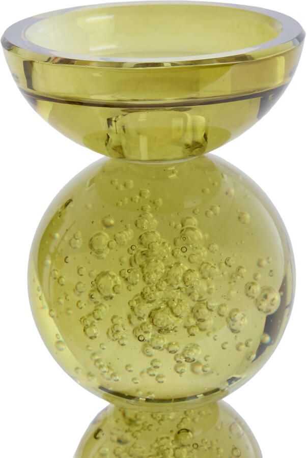 Trendhopper Kandelaar Itinga Glas Bubbel Olijfgroen 15 5 Cm
