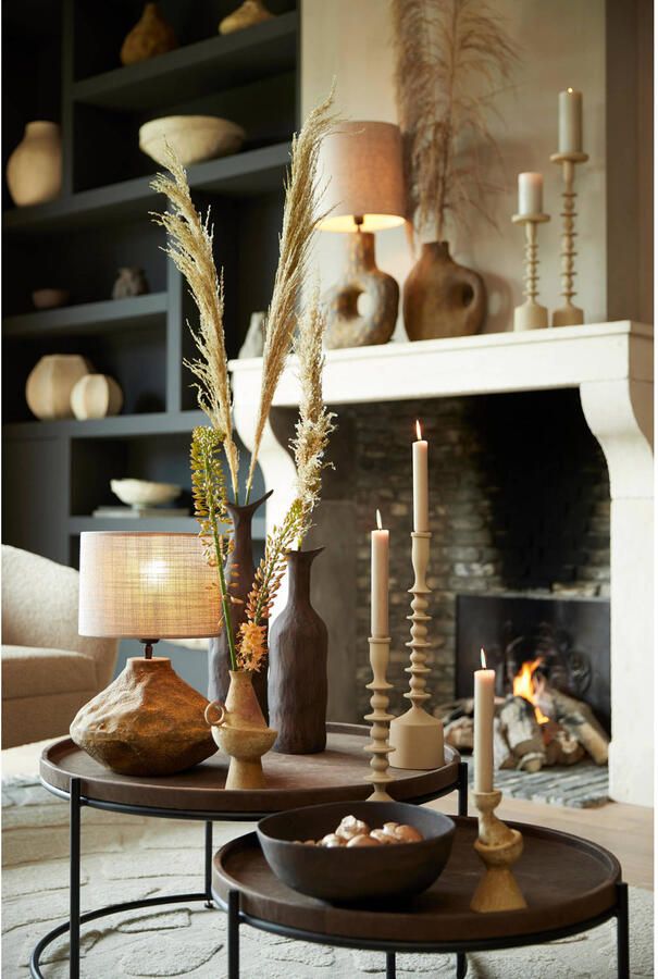 Light & Living Light&living Schaal op voet 27x26 5x11 5 cm ROSANA donker bruin - Foto 2