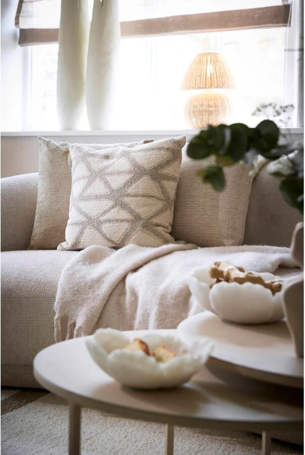 Light & Living sierkussen Muncie zand crème (45x45 cm) - Foto 3