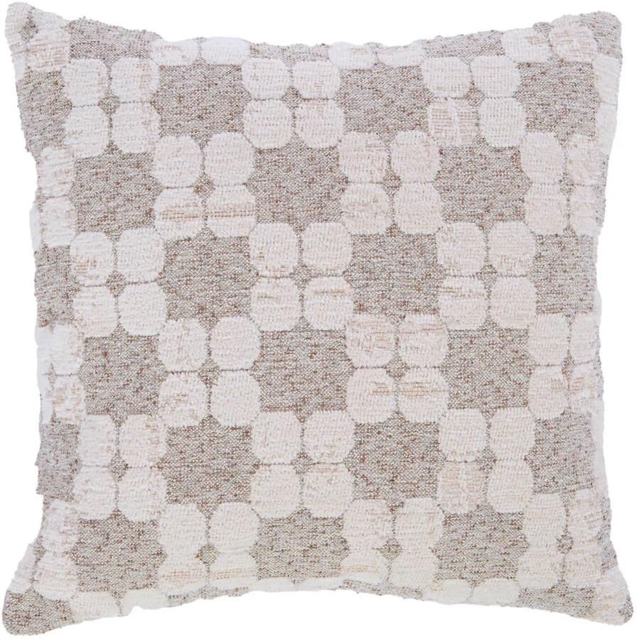 Light & Living sierkussen PUEBLO crème+zand veren gevuld (45x45 cm)
