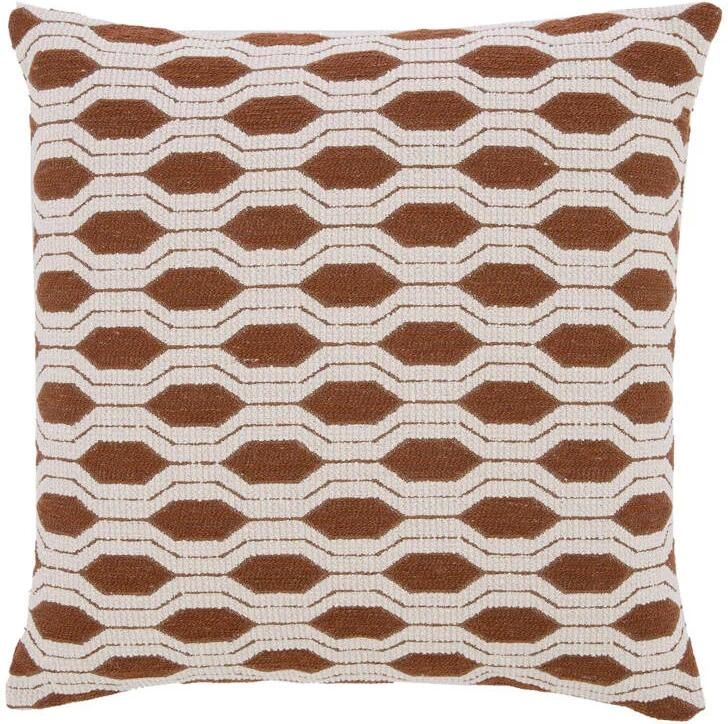 Light & Living sierkussen RENTON brons+crème (45x45 cm) - Foto 3