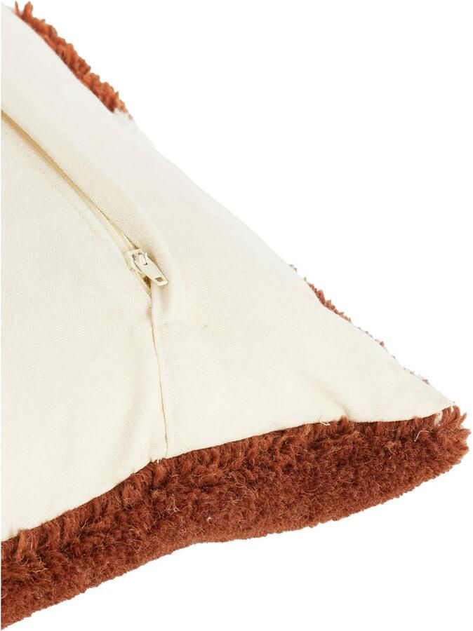 Light & Living sierkussen SYLINA crème+donker oranje+bruin (45x45 cm) - Foto 3