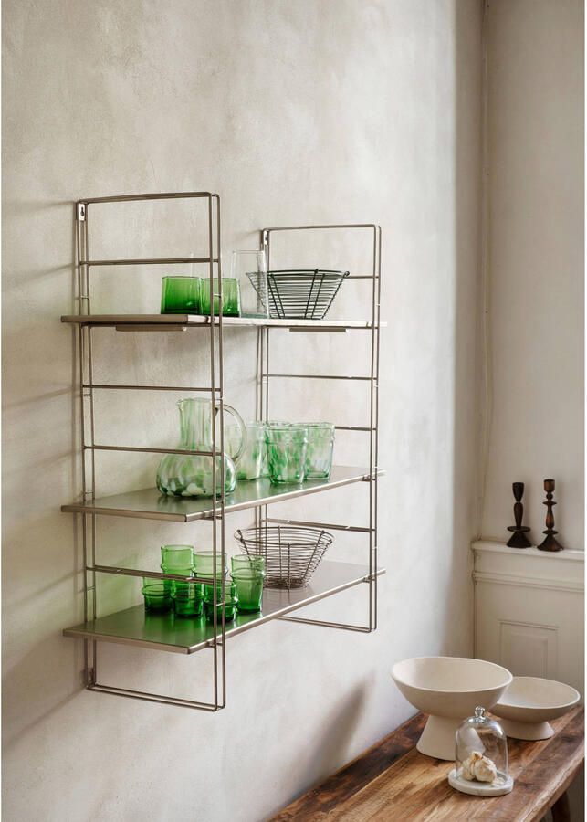 Madam Stoltz metalen wandrek (74x24x82 cm)